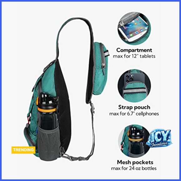 Water-Resistant Polyester Sling Backpack Daypack for Hiking Travel main image 6
